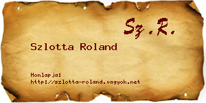 Szlotta Roland névjegykártya